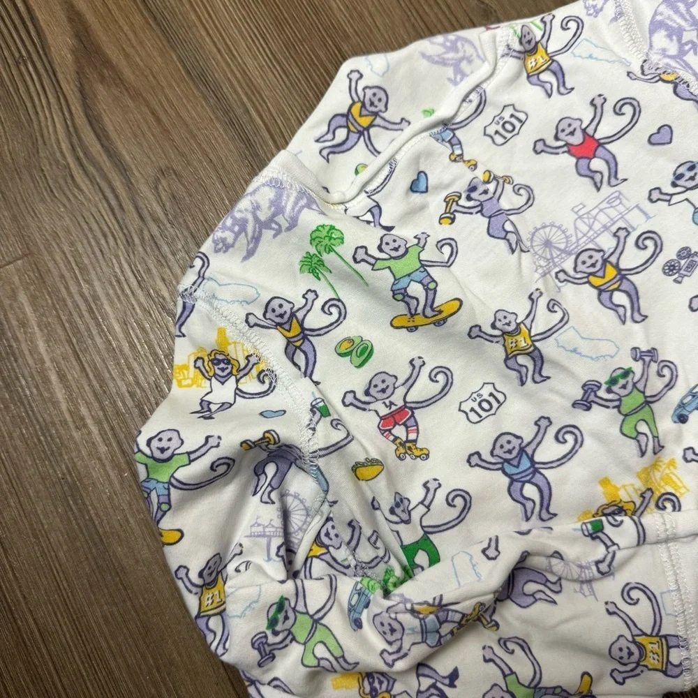 Roller Rabbit Monkey Pajama Top